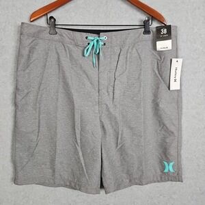 Hurley Board Shorts Mens Size‎ 38 Gray One and Only Crossdye 20" Swim Trunks New